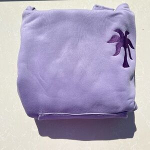 "To Live For the Hope of it All" Pink Palm Puff Hoodie in Lilac (XS) -Never worn